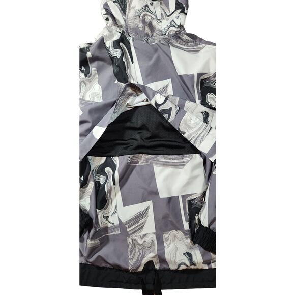 Nike Womens Windbreaker NSW Black/Marble Quarter Zip Hood Jacket 908766 036 Med. - Picture 9 of 12